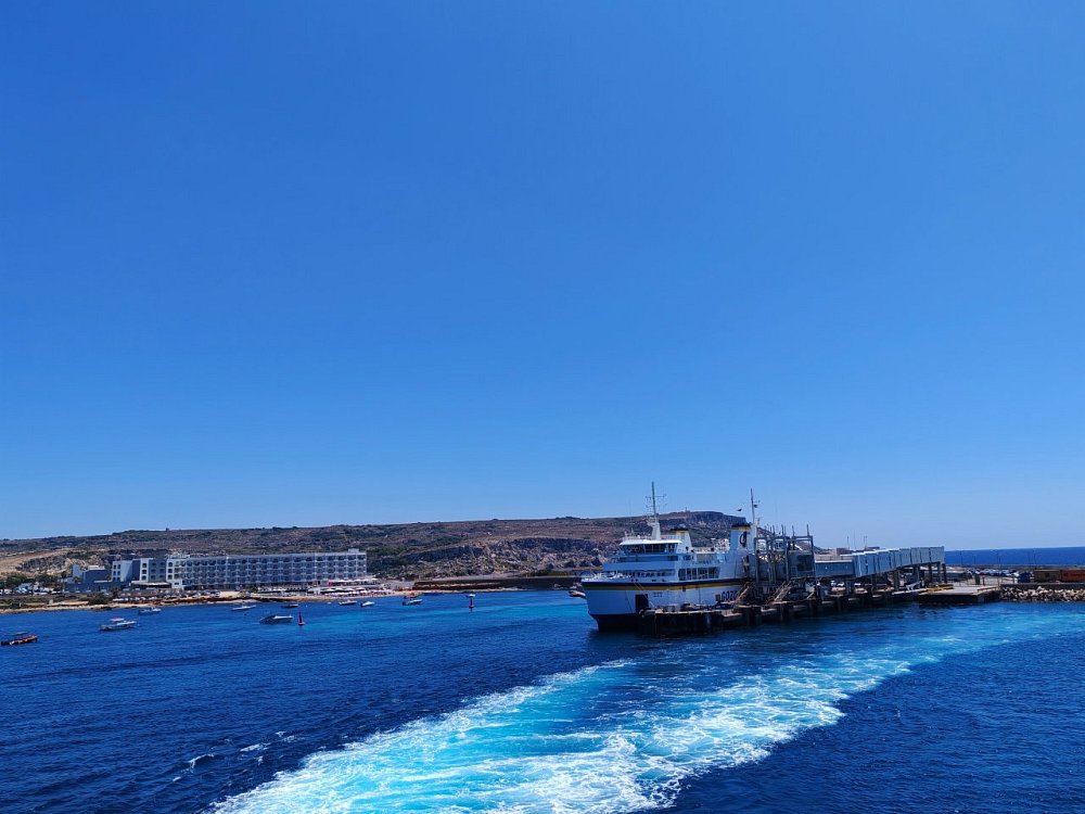 Trajekt medzi ostrovmi Malta a Gozo.