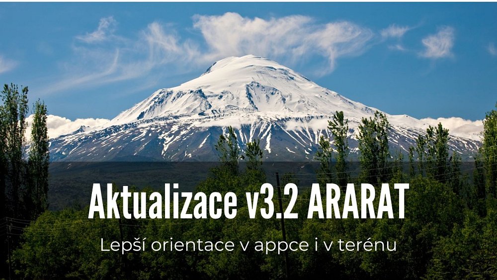 Aktualizace v3.2 Ararat - Lepší orientace v appce i v terénu